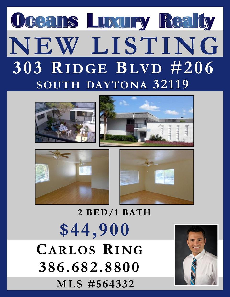 303 RIDGE BLVD #206 SOUTH DAYTONA