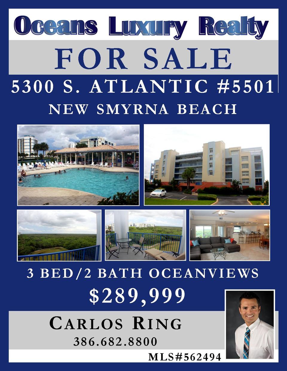 FOR SALE! 3 BED/2 BATH WITH OCEANVIEWS IN NSB!