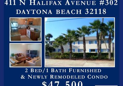 FOR SALE FURNISHED & REMODELED! 411 N Halifax Avenue Unit #302 DAYTONA BEACH